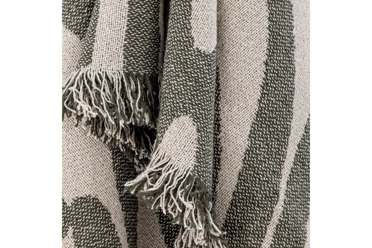 Plaid Yara – Vert, en coton recyclé