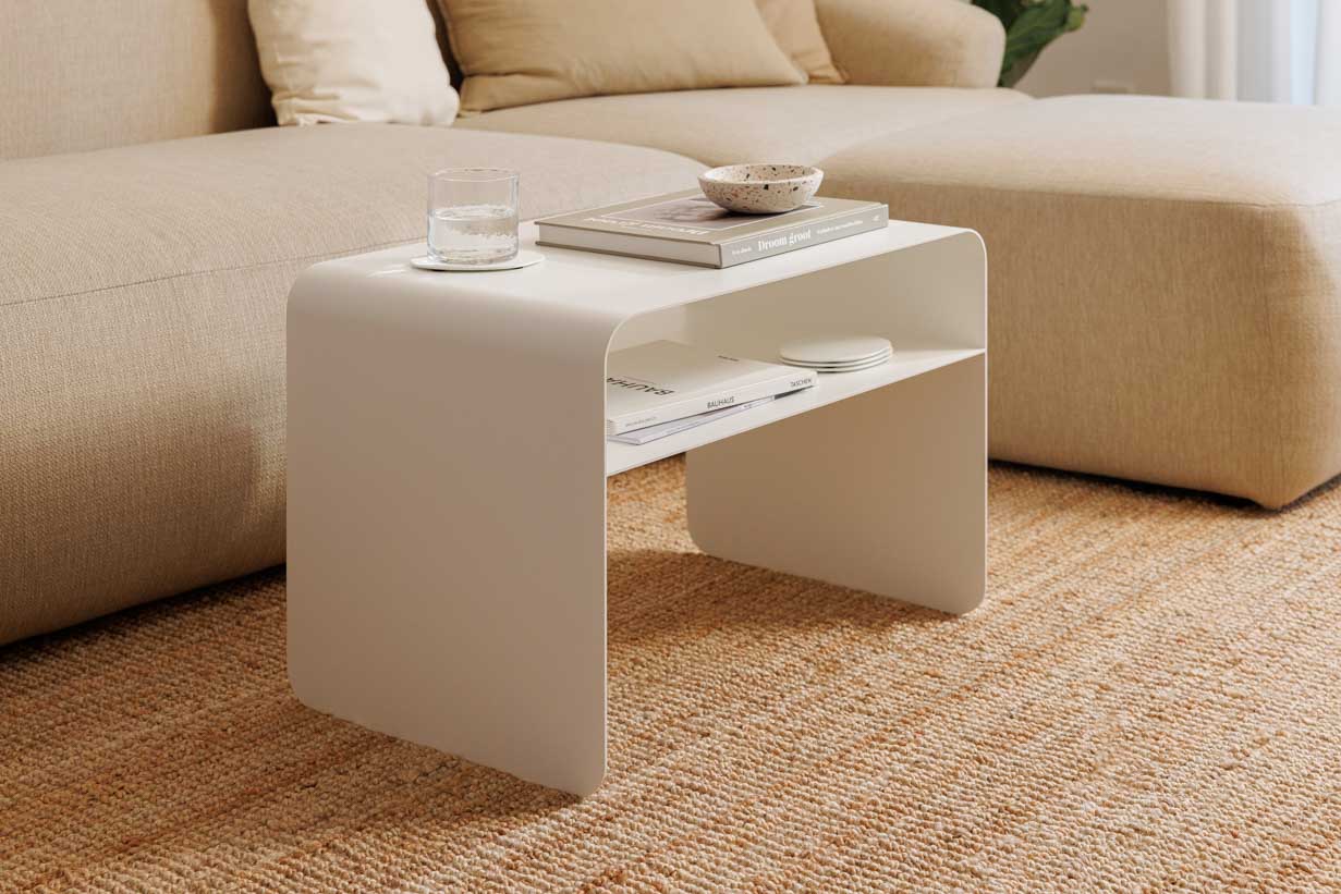 Table basse/table d'appoint Cosmo – Métal thermolaqué au design moderne