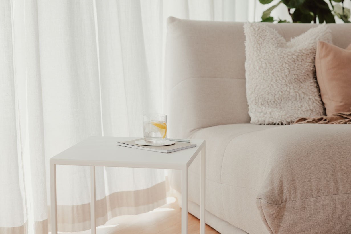 Salontafel/Bijzettafel Soli X – Minimalistisch ontwerp van staalplaat en Metaal