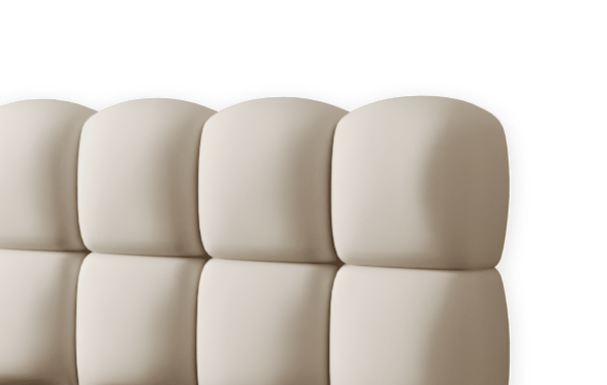 Lit rembourré sur mesure : tête de lit