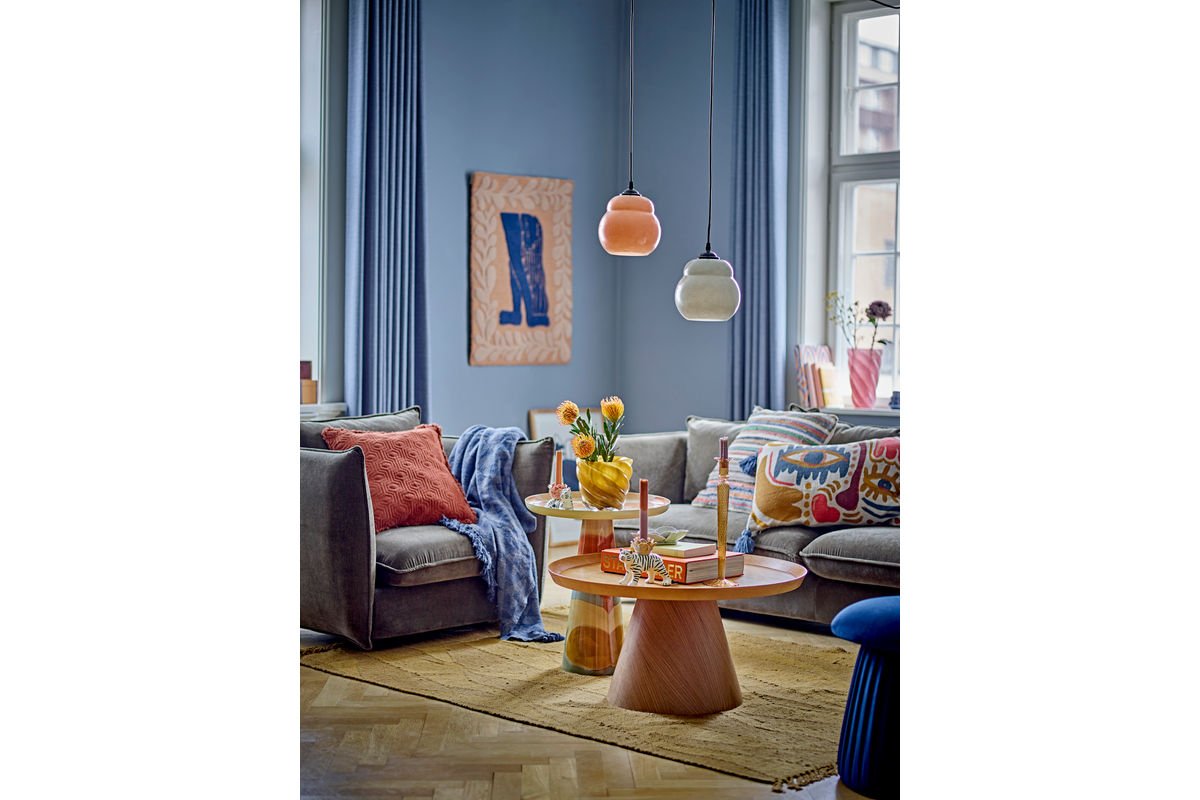 Plaid Runa - Bleu, en coton recyclé