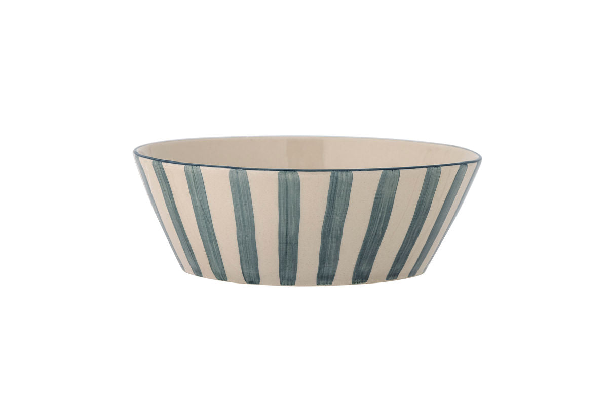 Schale Yogi – handbemaltes Steingut mit Streifenmuster