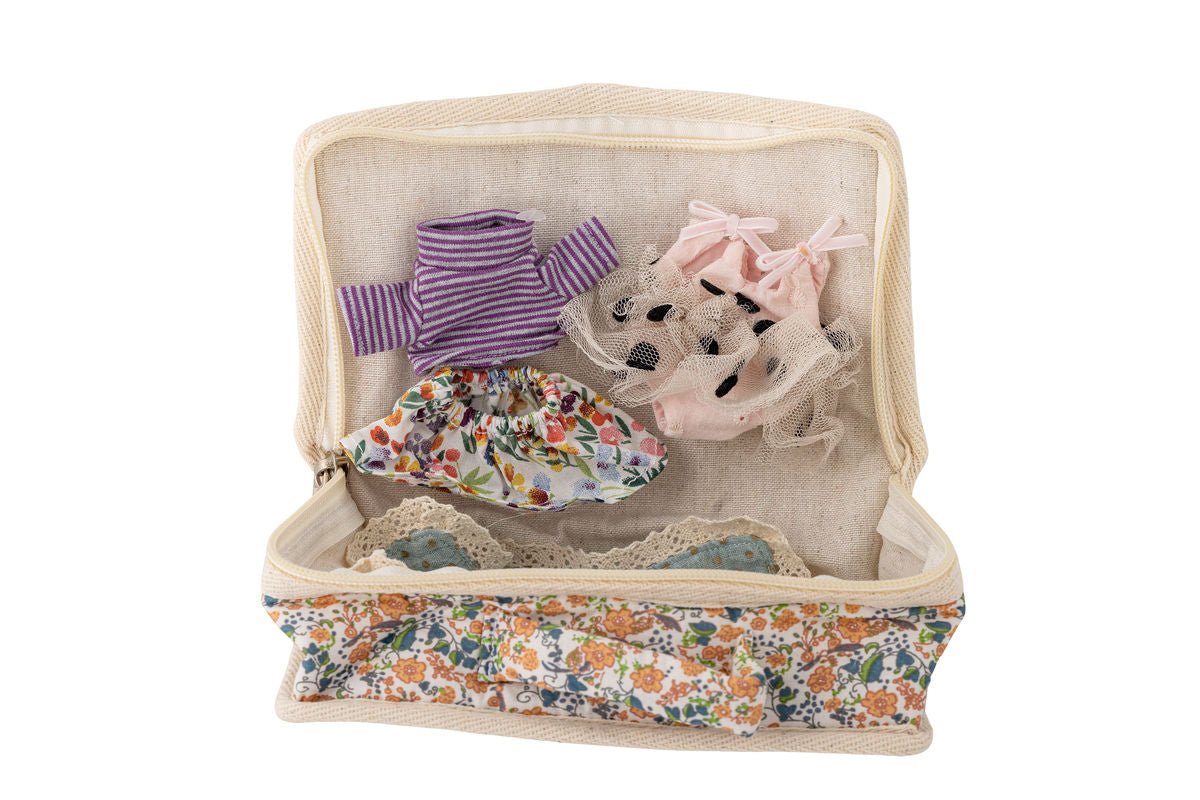 Stoffpuppe „Luna“ mit Tasche – Buntes Spielset aus Polyester