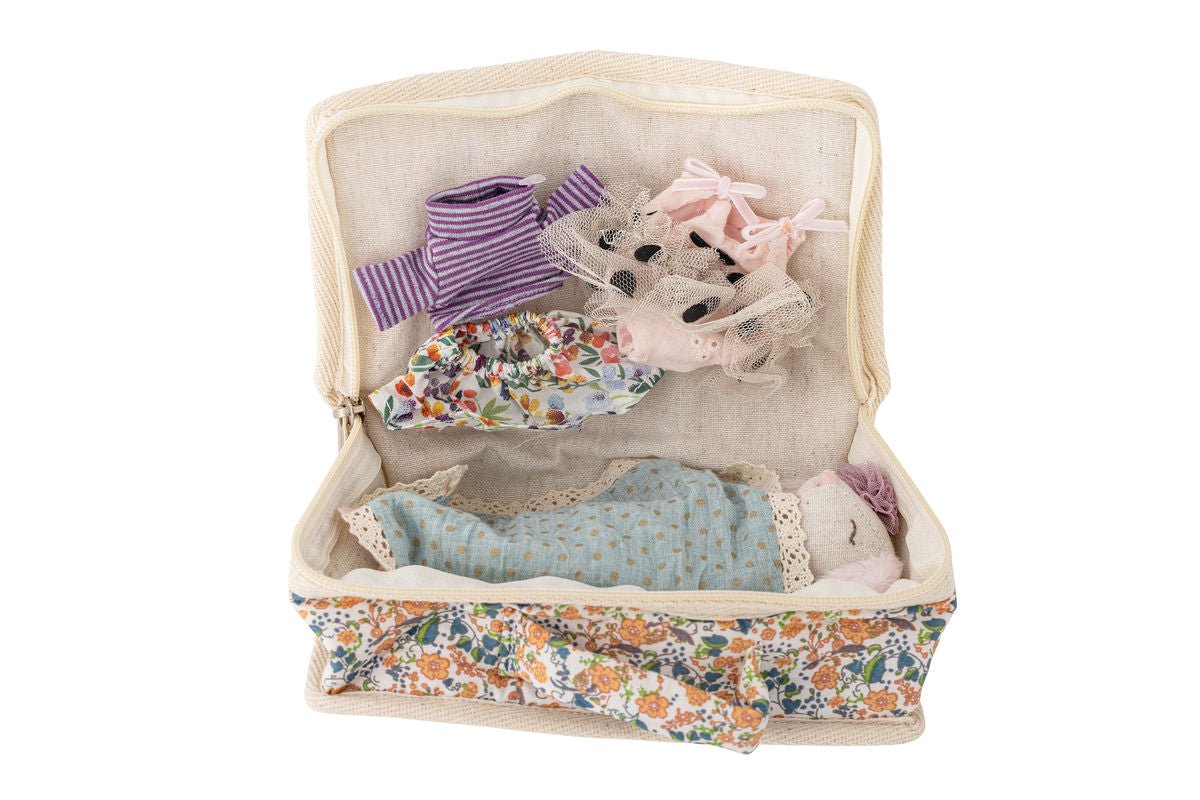 Stoffpuppe „Luna“ mit Tasche – Buntes Spielset aus Polyester