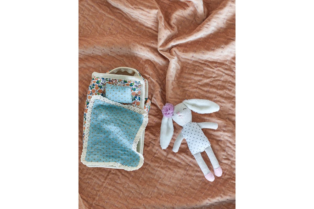 Stoffpuppe „Luna“ mit Tasche – Buntes Spielset aus Polyester