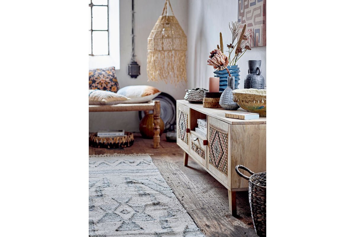 Bloempot Myra – Sculpturale paddenstoel-look in licht Grijs