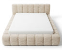 Designer Polsterbett Como in Cord mit Stauraum – Beige