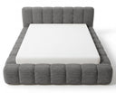 Designer Polsterbett Como in Cord mit Stauraum – Grau