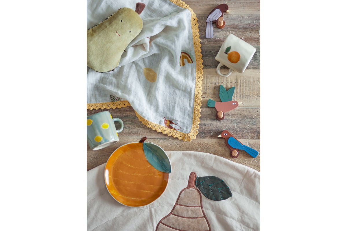 Kinder-Garderobe Avi - Vogelhaken aus Holz 3er-Set