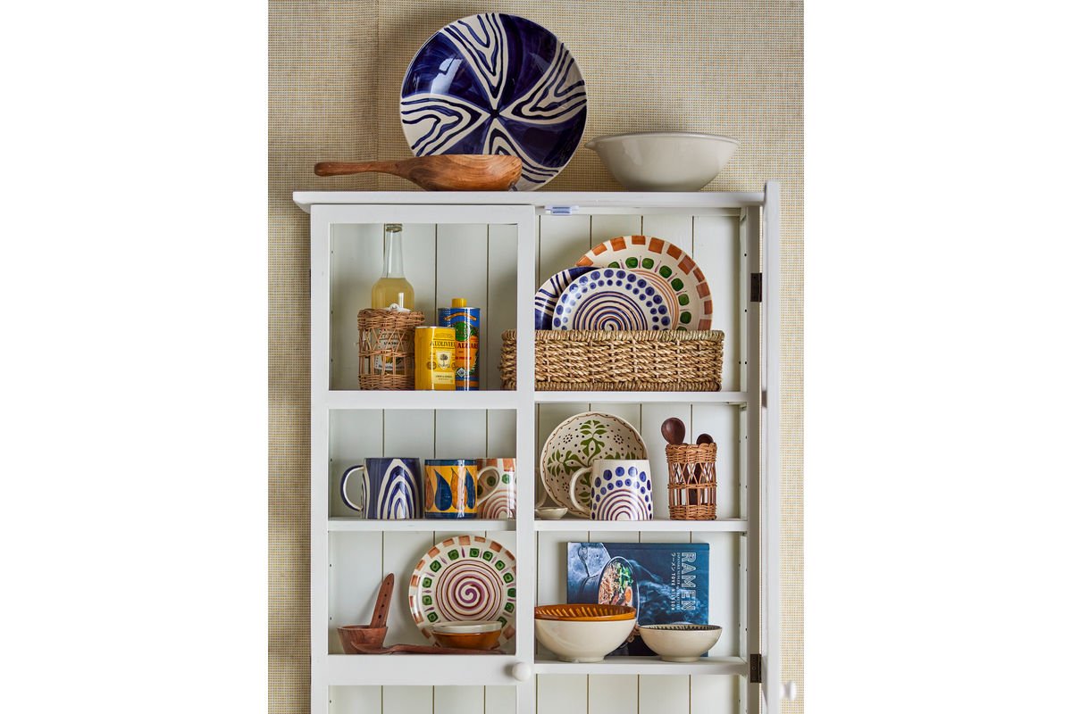 Schaal Sara - handgeschilderd aardewerk in de kleur Blauw