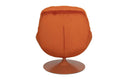 Designer Drehsessel Nando in Samt in Orange – Rückansicht