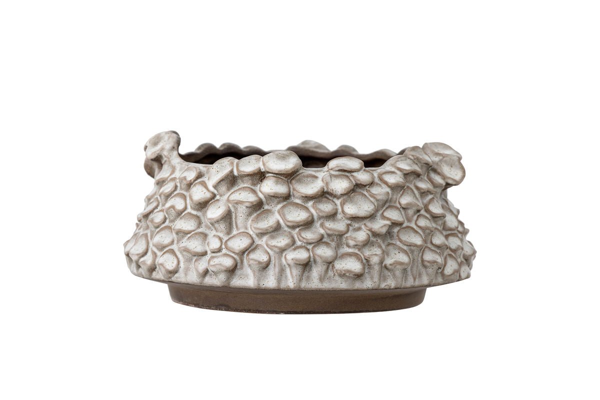 Pot de fleurs Myra – Look champignon sculptural en gris clair