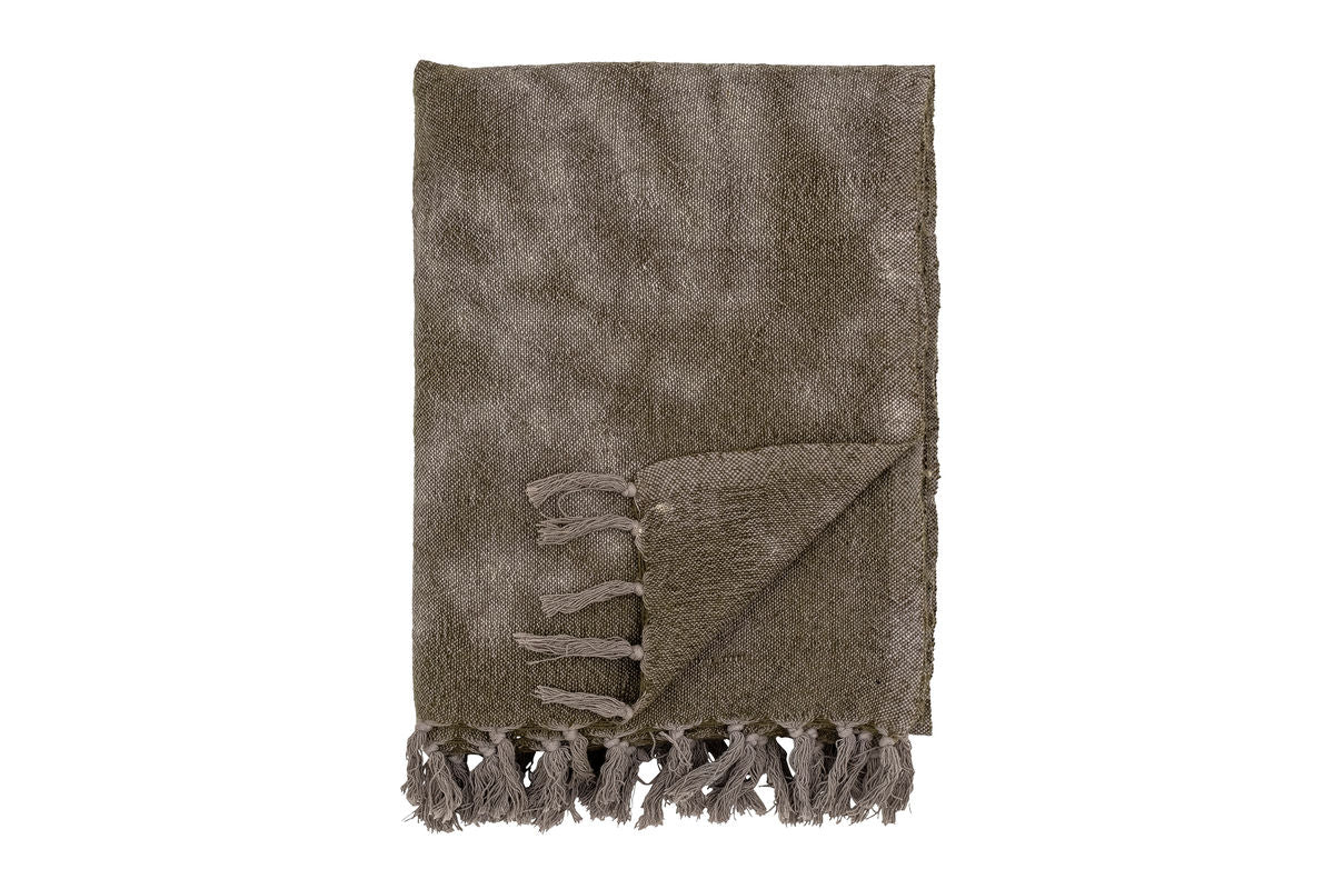 Plaid Cuba – Design Tie-Dye en Vert en mélange de laine