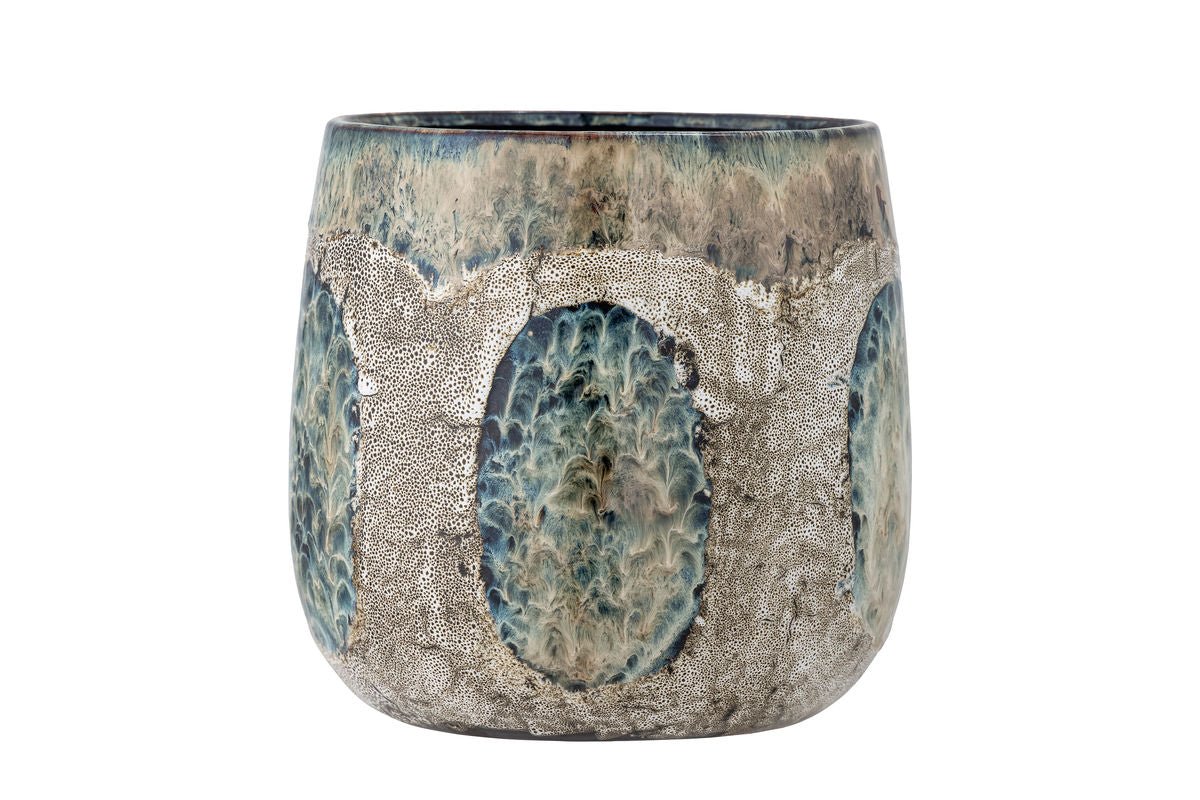 Pot de fleurs Topia – faïence peinte à la main