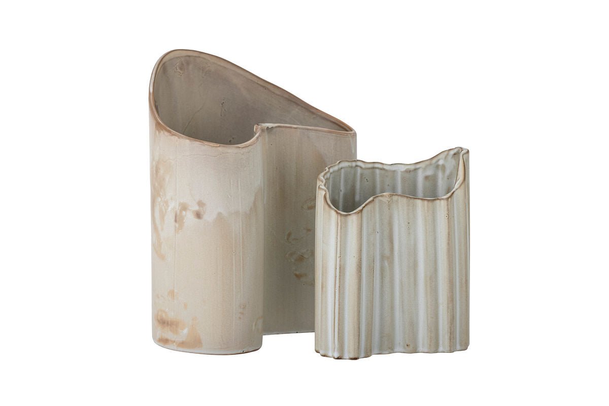 Ensemble de vases « Caloma » – Grès brun (2 pièces)