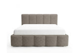 Designer Polsterbett Elva in Bouclé – Taupe