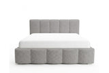 Designer Polsterbett Elva in Bouclé – Grau