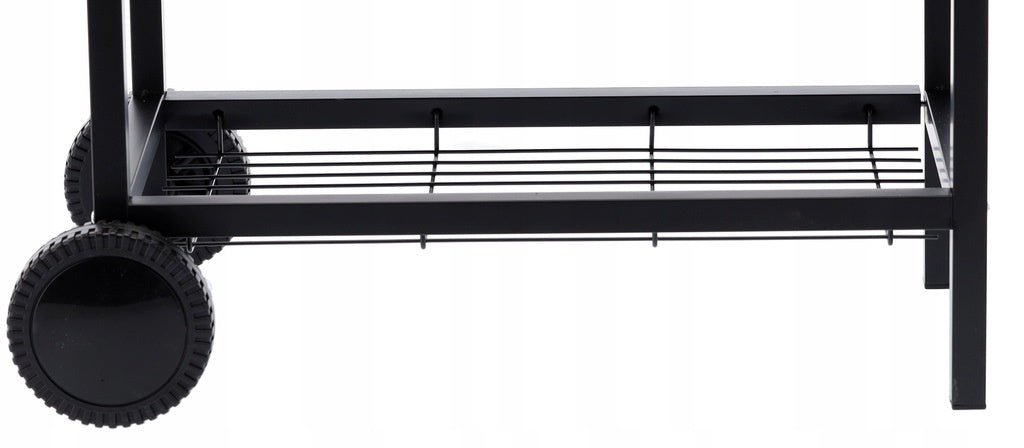 Gril à charbon de bois BarrelPro – Chariot de cuisson avec couvercle, thermomètre et étagères