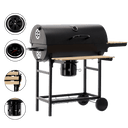 Holzkohlegrill BarrelPro – Grillwagen mit Deckel, Thermometer & Ablagen