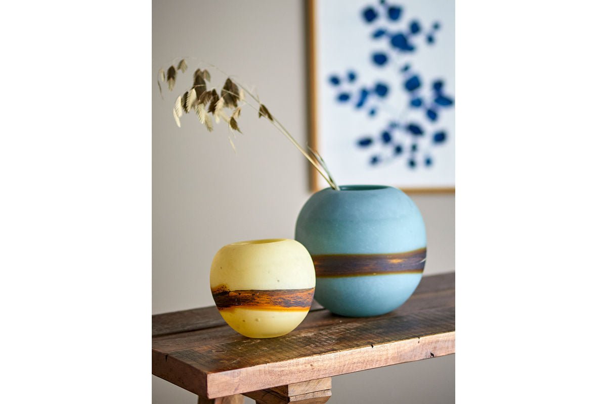 Vaas „Feyra“ – Blauw glas