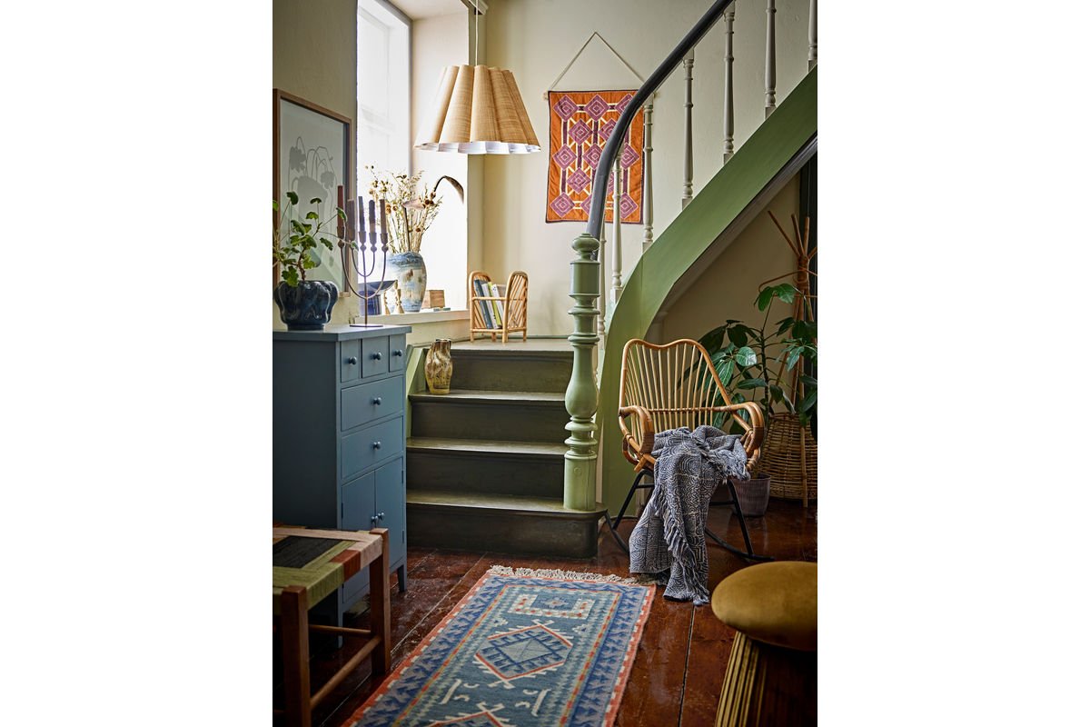 Plaid Hena - Bleu, en coton recyclé