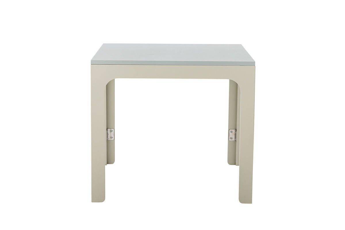 Kinder Beistelltisch Luana - Klappbarer Tisch in Grau-Beige mit lackierter Oberfläche