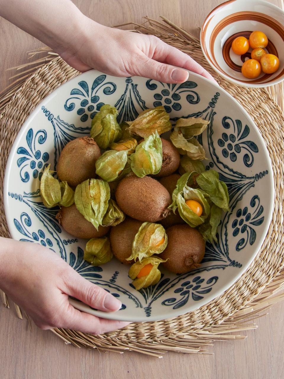 Schaal Riona – steengoed met handgeschilderd patroon