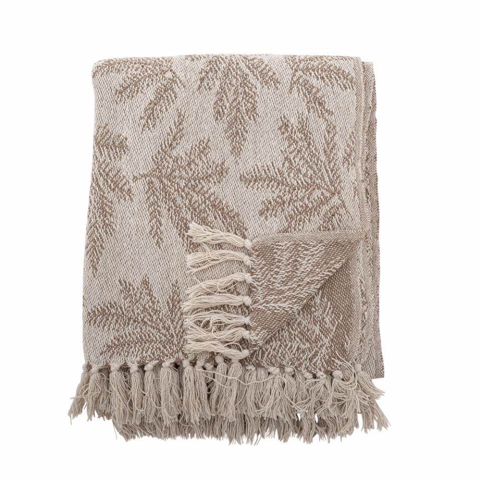 Plaid Banksia – Marron, en coton recyclé