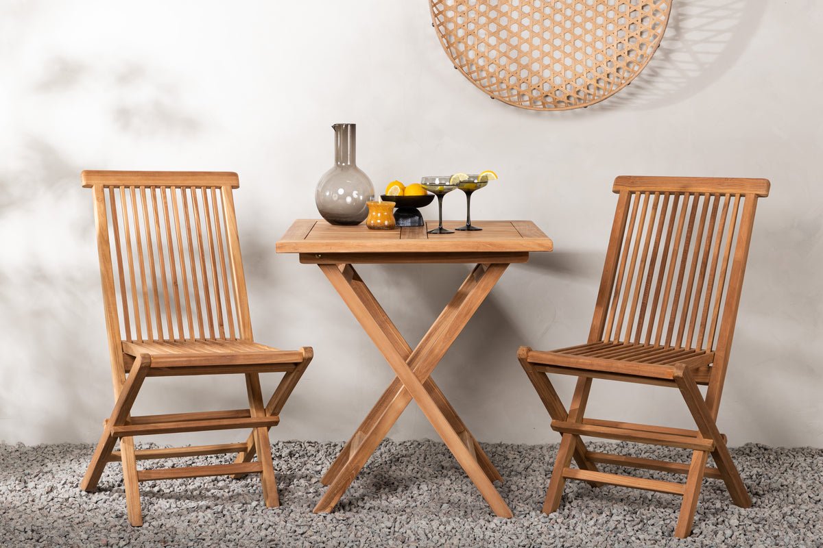 Tuin Cafégroep Americano – 3-delige tuinmeubelset van teakhout