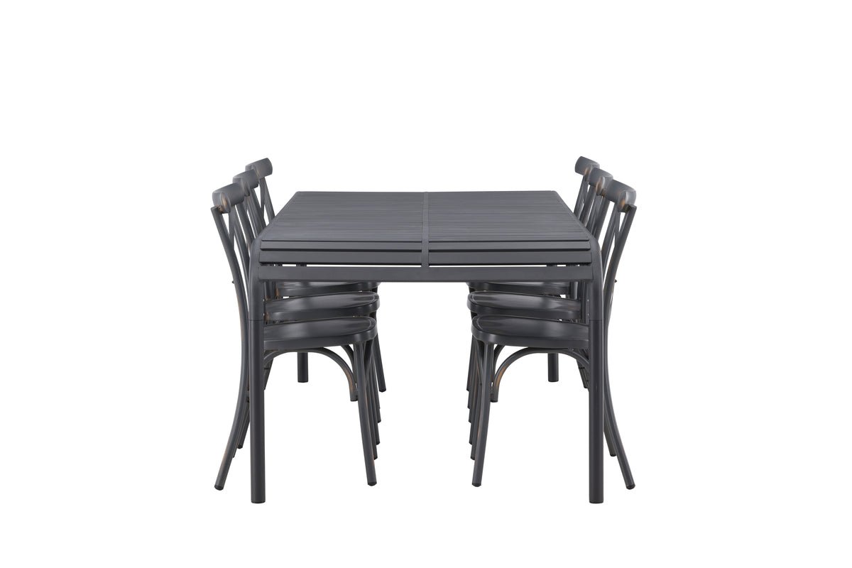 Tuin Eetgroep Canggu – 7-delige Tuinmeubelset van Aluminium