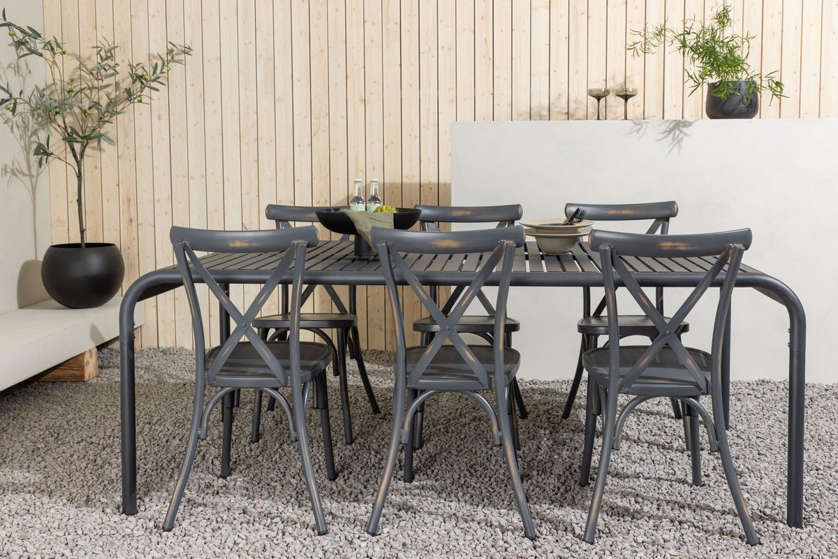 Tuin Eetgroep Canggu – 7-delige Tuinmeubelset van Aluminium