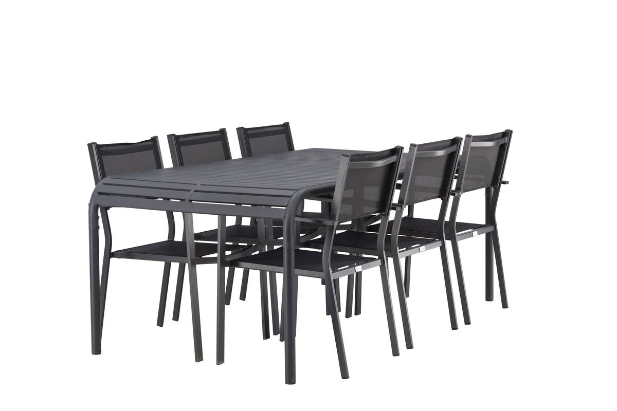 Tuin Eetgroep Toni – 7-delige tuinmeubelset van aluminium