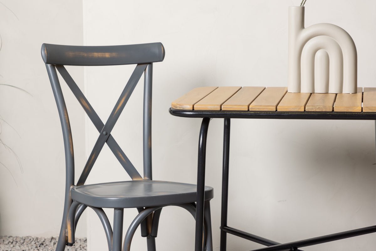 Tuin Cafégroep Uber – 3-delige tuinmeubelset met stoelen van aluminium