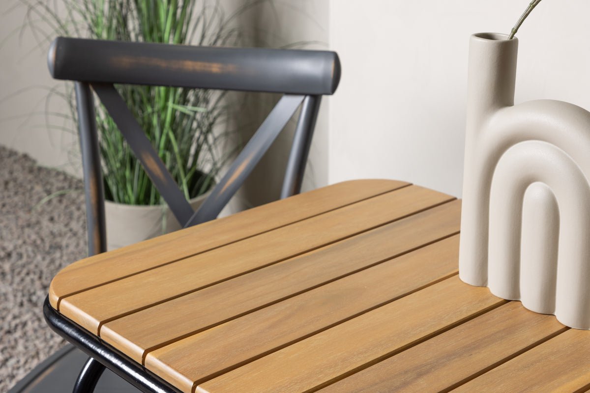 Tuin Cafégroep Uber – 3-delige tuinmeubelset met stoelen van aluminium