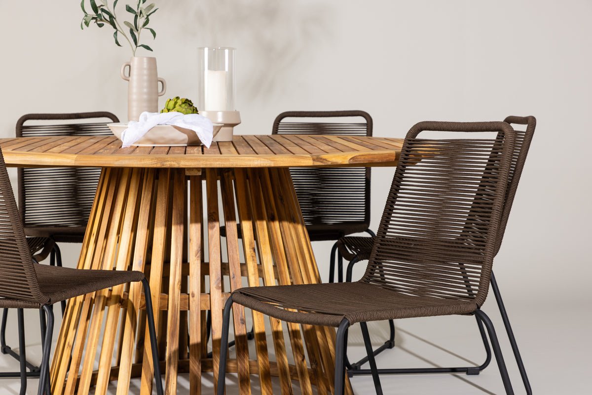 Tuin eethoek Noris – 7-delige tuinmeubelset met tafel van acaciahout