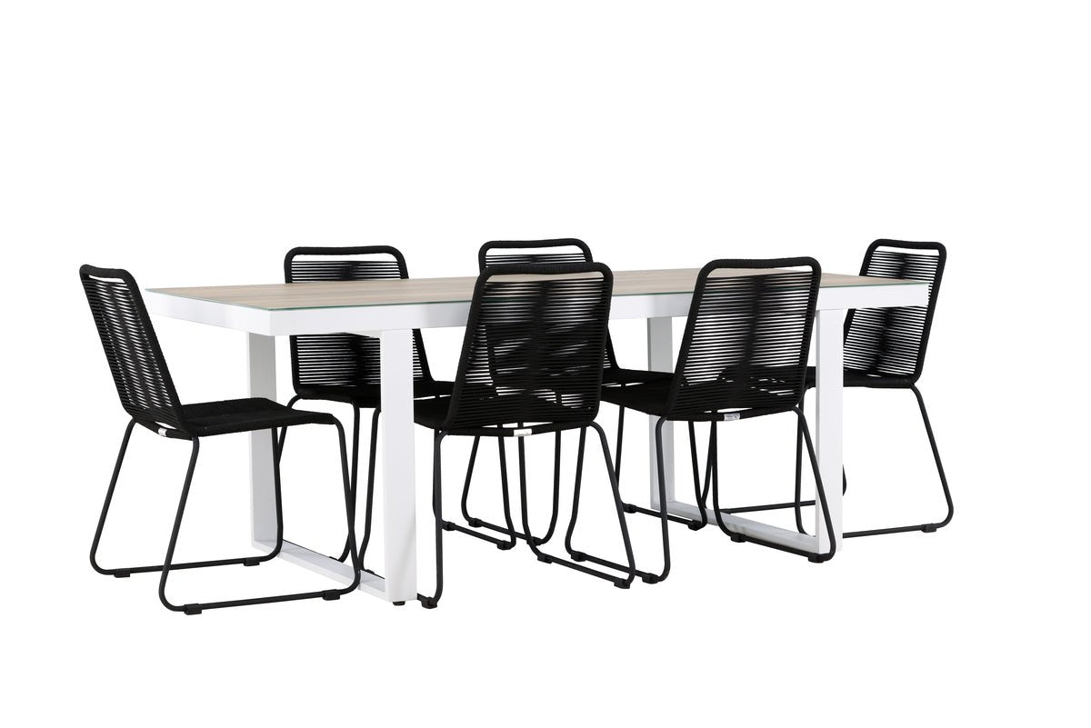 Tuin Eetgroep Spain – 5-delige tuinmeubelset met ronde tafel