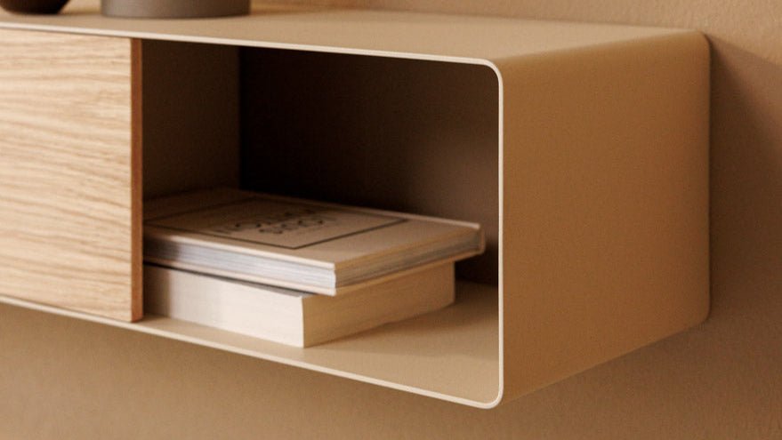 Wandrek Sion – hangende commode van Metaal met kabelhouder