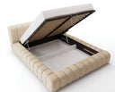 Designer Polsterbett Ivo in Samt – Beige