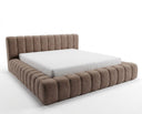 Designer Polsterbett Ivo in Samt – Sand