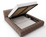 Designer Polsterbett Ivo in Samt – Sand