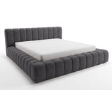 Designer Polsterbett Ivo in Samt – Grau