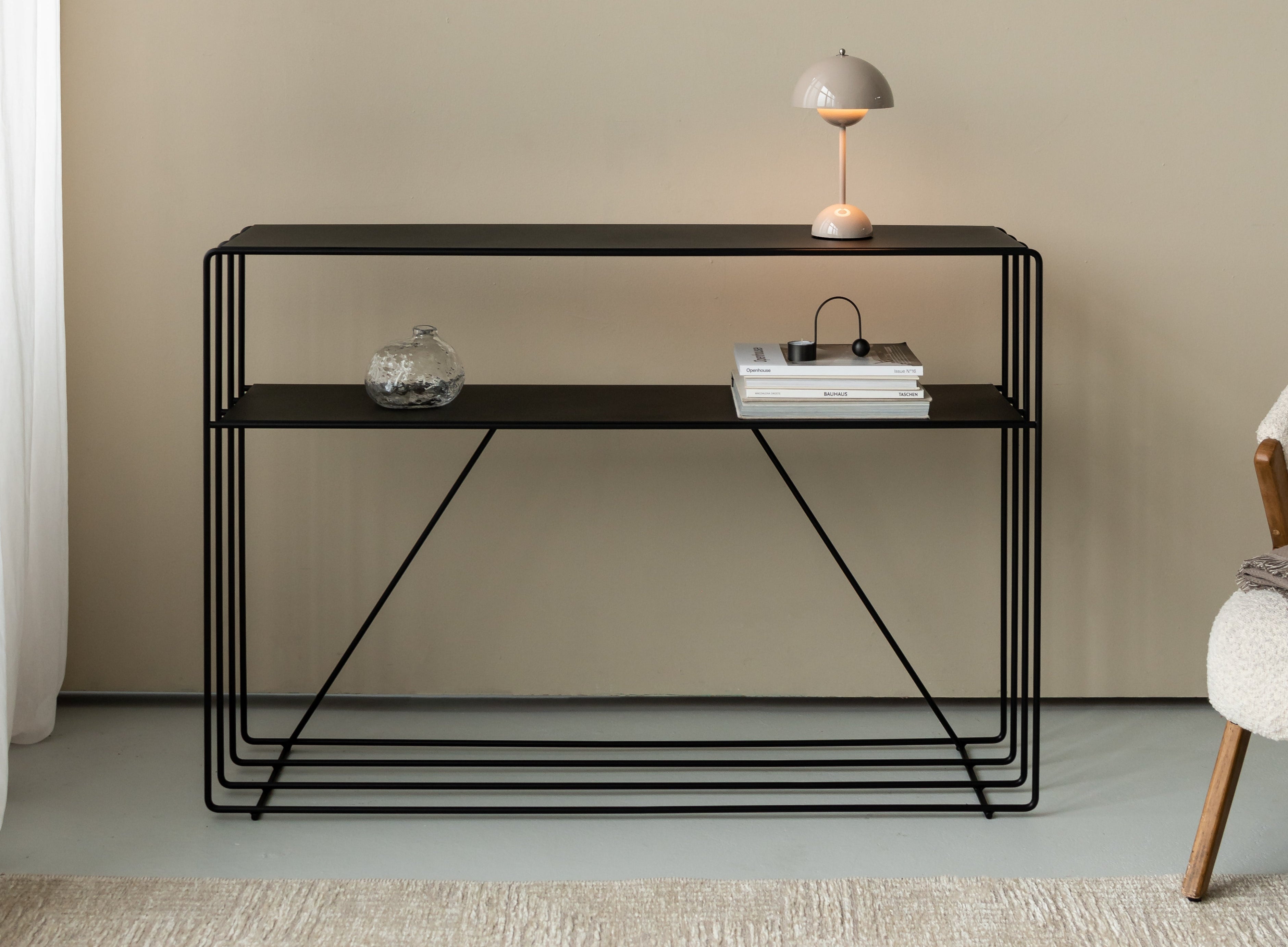 Ladekast Ria – metalen design met twee planken