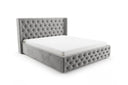Designer Polsterbett Marlo in Samt – Grau
