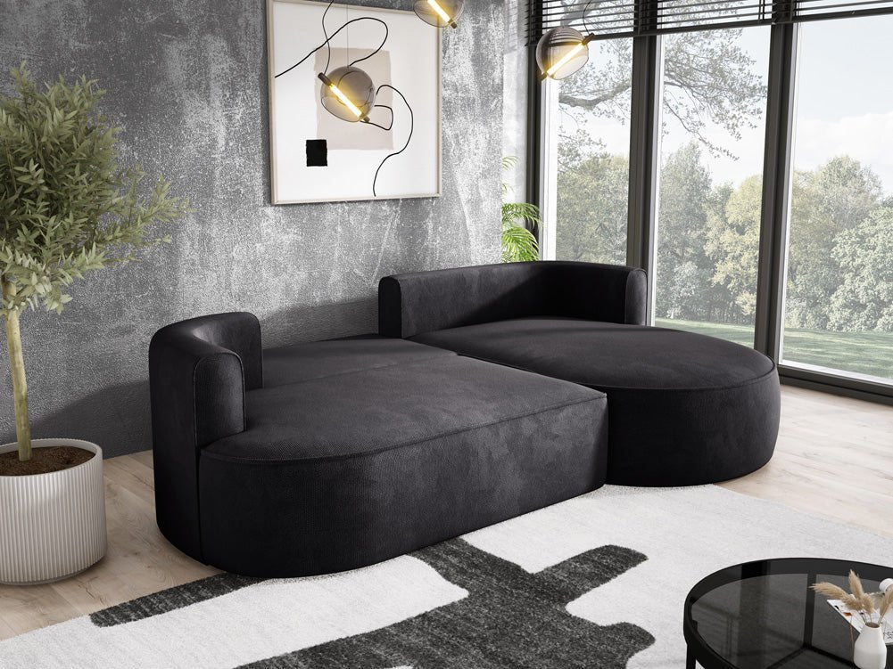 Designer L-bank Lucca in Bouclé