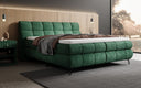 Boxspringbett Milla Cord in Grün (Poso 014) – Milieu seitlich