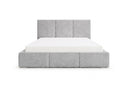 Designer Polsterbett Miro in Samt mit Stauraum – Grau