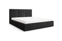 Designer Polsterbett Miro in Samt mit Stauraum – Schwarz
