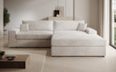Designer Ecksofa Lugo in Cord – Beige – Rechts