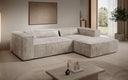 Designer Ecksofa Vasto in Cord – Beige – Rechts