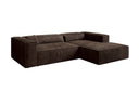 Designer Ecksofa Vasto in Cord – Braun – Rechts